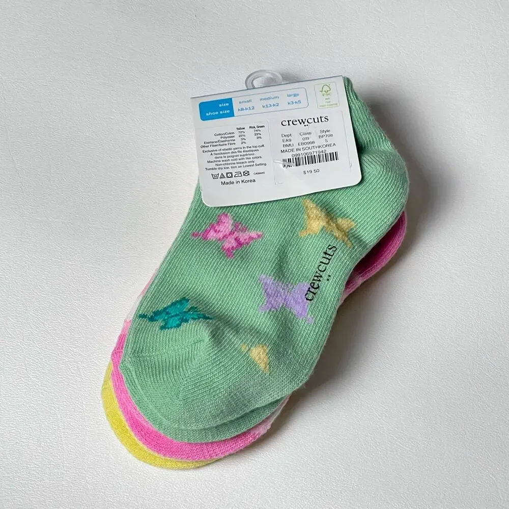 Crewcuts Baby Multi-pack  Summer Style Socks  Sz S  NWT